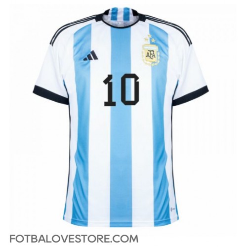 Argentina Lionel Messi #10 Domácí Dres MS 2022 Krátkým Rukávem